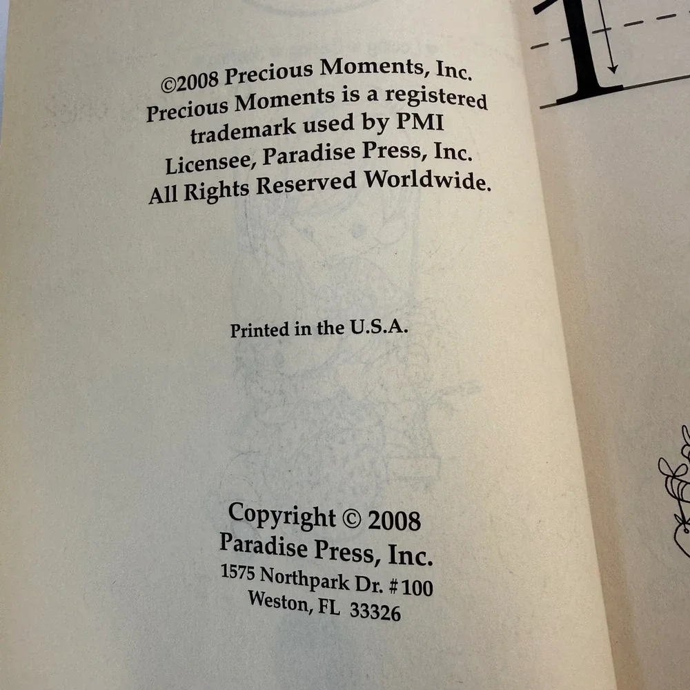 Vintage Y2K Precious moments learn & color coloring work book toddler pre school